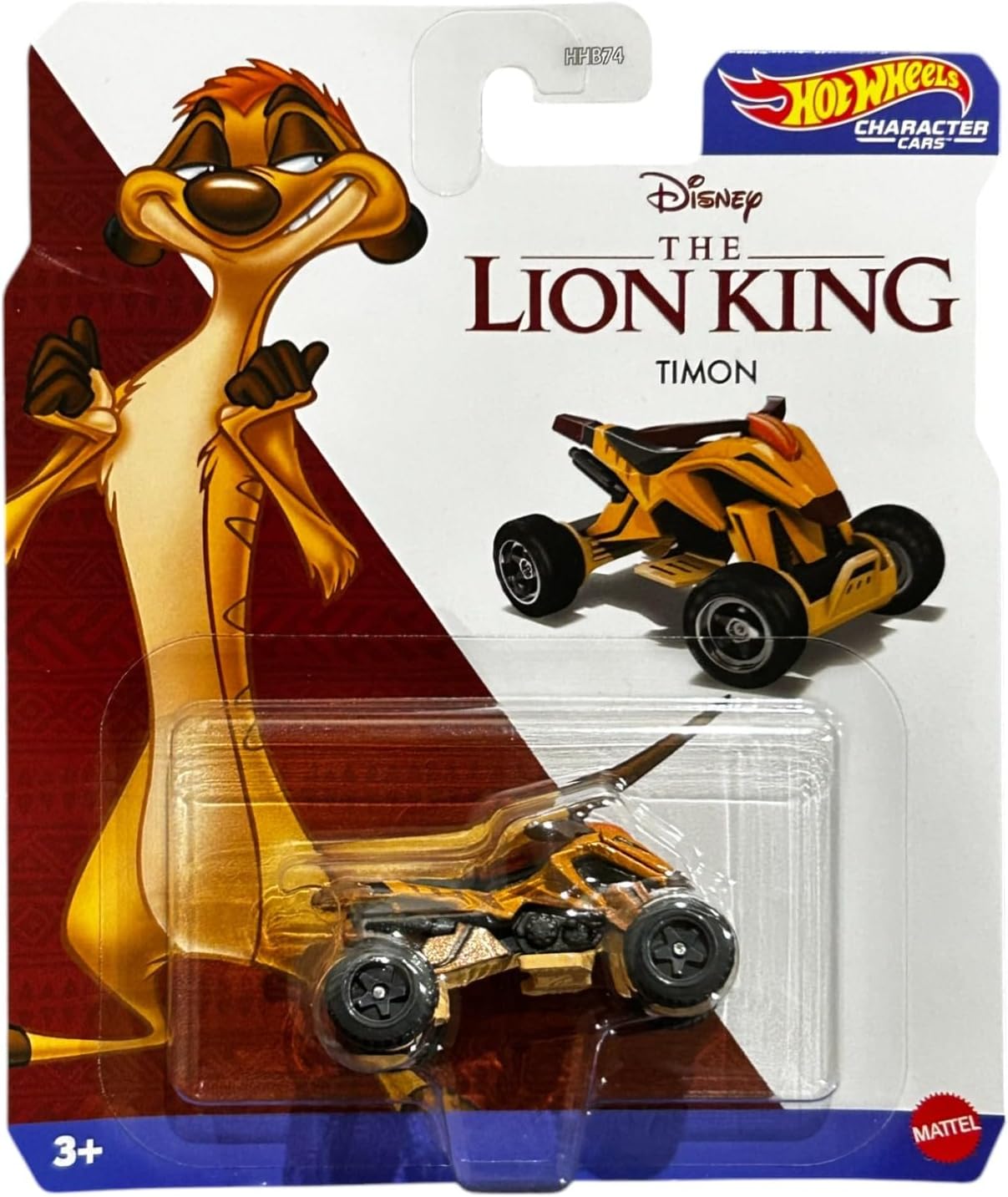 Hot Wheels Character Car: The Lion King – Timon Edition