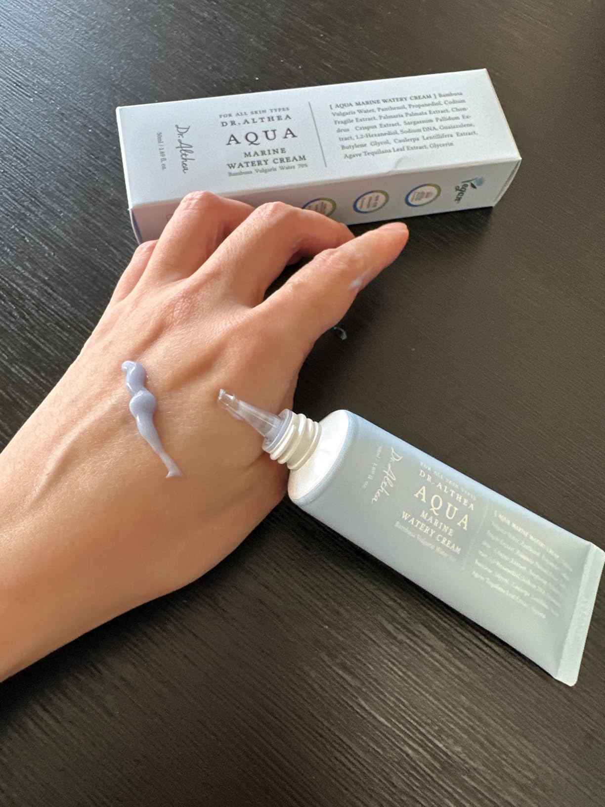 Dr.Althea Aqua Marine Watery Cream | Daily Face Moisturizer for All Skin Types | Deep Hydration Face Cream with Hyaluronic Acid | Vegan Korean Skincare, 1.69 Fl Oz
