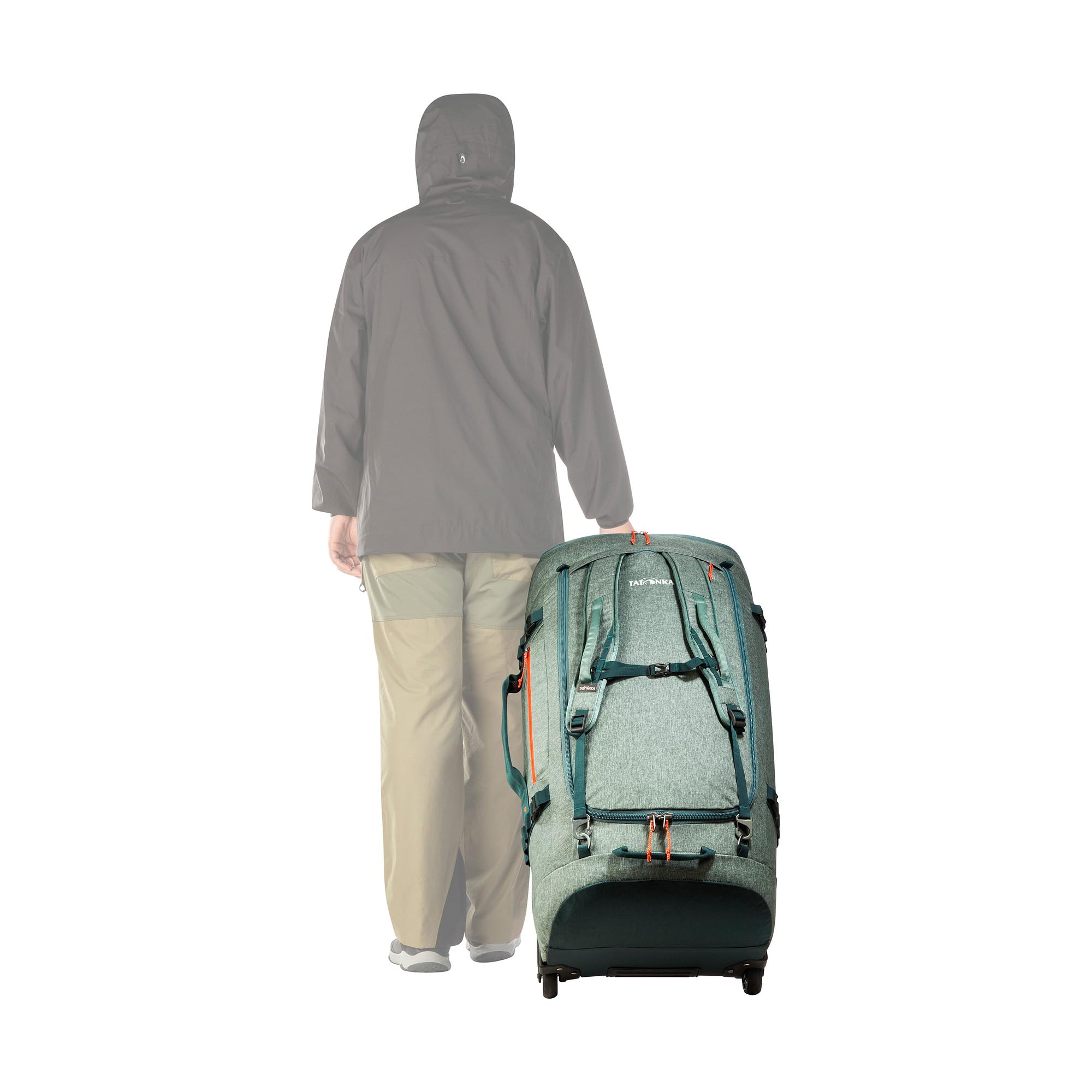 Tatonka Trolley Duffle Roller - Faltbare Reisetasche mit Rollen und Rucksackfunktion - In eigener Deckeltasche verstaubar