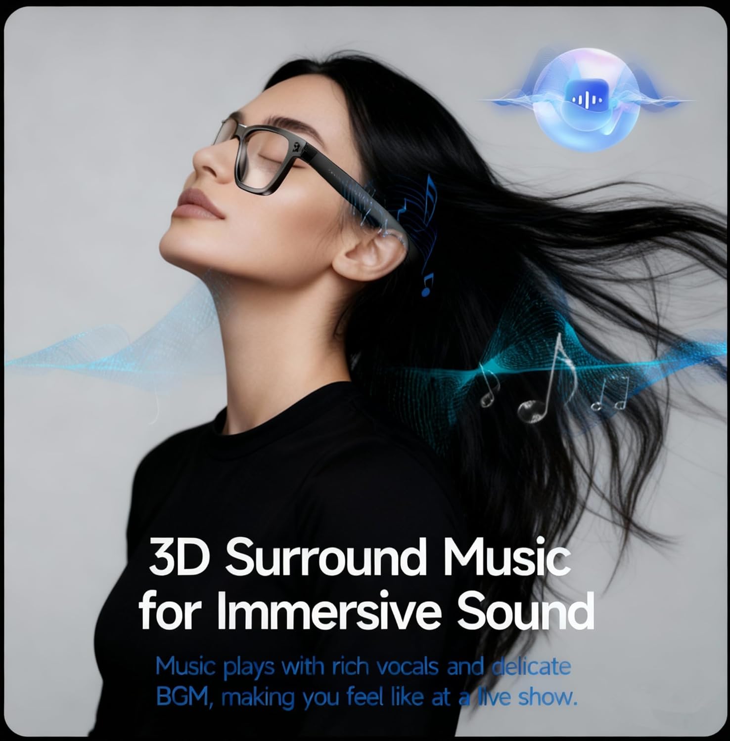 Camera Glasses AI Smart Glasses with Camera and Bluetooth 1080p Video Glasses Outdoor Video Recording Sunglasses 4K HD Outdoor AI Glasses for Men Women Driving Travel Hiking