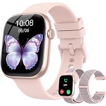 Smart Watch for Women, Bluetooth Answer/Make Calls, 1.83"HD Screen, 2 Bands | IP67 Waterproof Fitness Tracker, Heart Rate/Sleep Monitor, DIY Dial, Multi-Sport Modes Pedometer, Smartwatch for iOS/Android