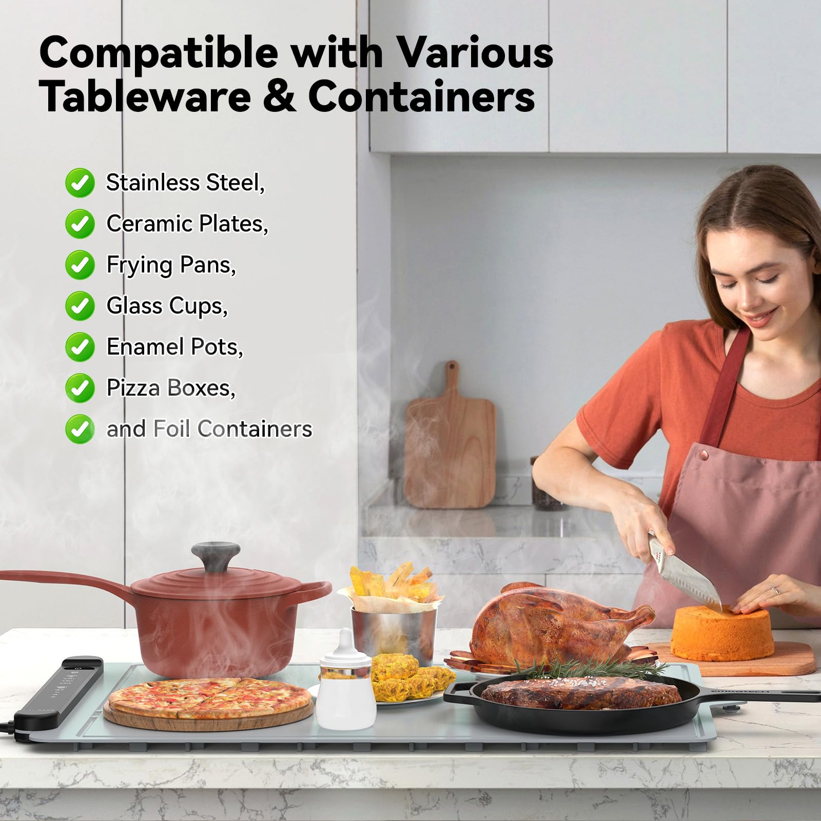 Amazon.com: Warming Trays for Buffets Party - Warming Mat for Food