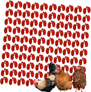 Poultry Blinders Spectacles Anti-Pecking Anti-pecking goggles for chickens, chicken goggles, peeps, chicken anti-pecking glasses, poultry goggles, plastic glasses box(Small, Medium, Large) 150pc red l