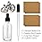 12 Pack, 2 oz Glass Eye Dropper Bottles w/ 3 Stainless Steel Funnels & 1 Long Pipette Dropper & 24 Labels - 60ml Clear Tincture Bottles for Essential Oils, Liquids - Leakproof Travel Essential Bottles