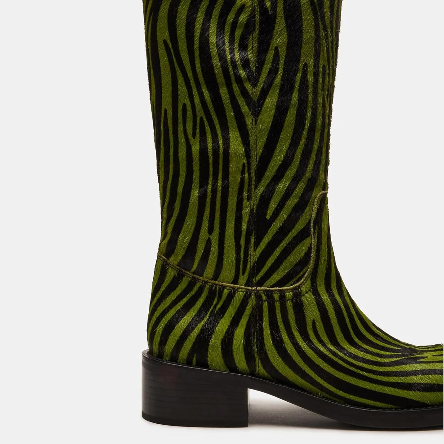 Women's Knee High Boots Square Toe Chunky Block Heel Long Boots for Women Comfortable Low Heel Womens Boots