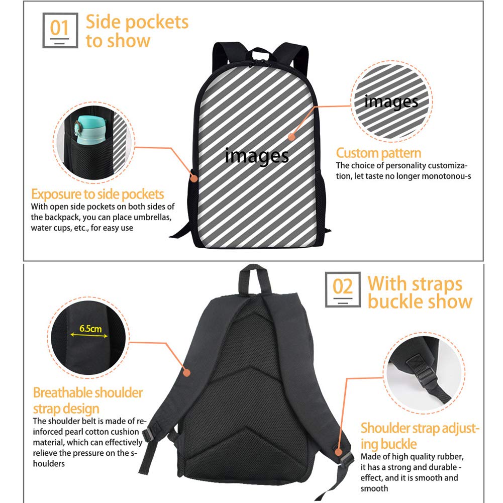 HUIACONG Mochila para niños, estuche para lápices, bolsa de almuerzo adecuada para niños de 5 a 19 años, Galaxia lobo