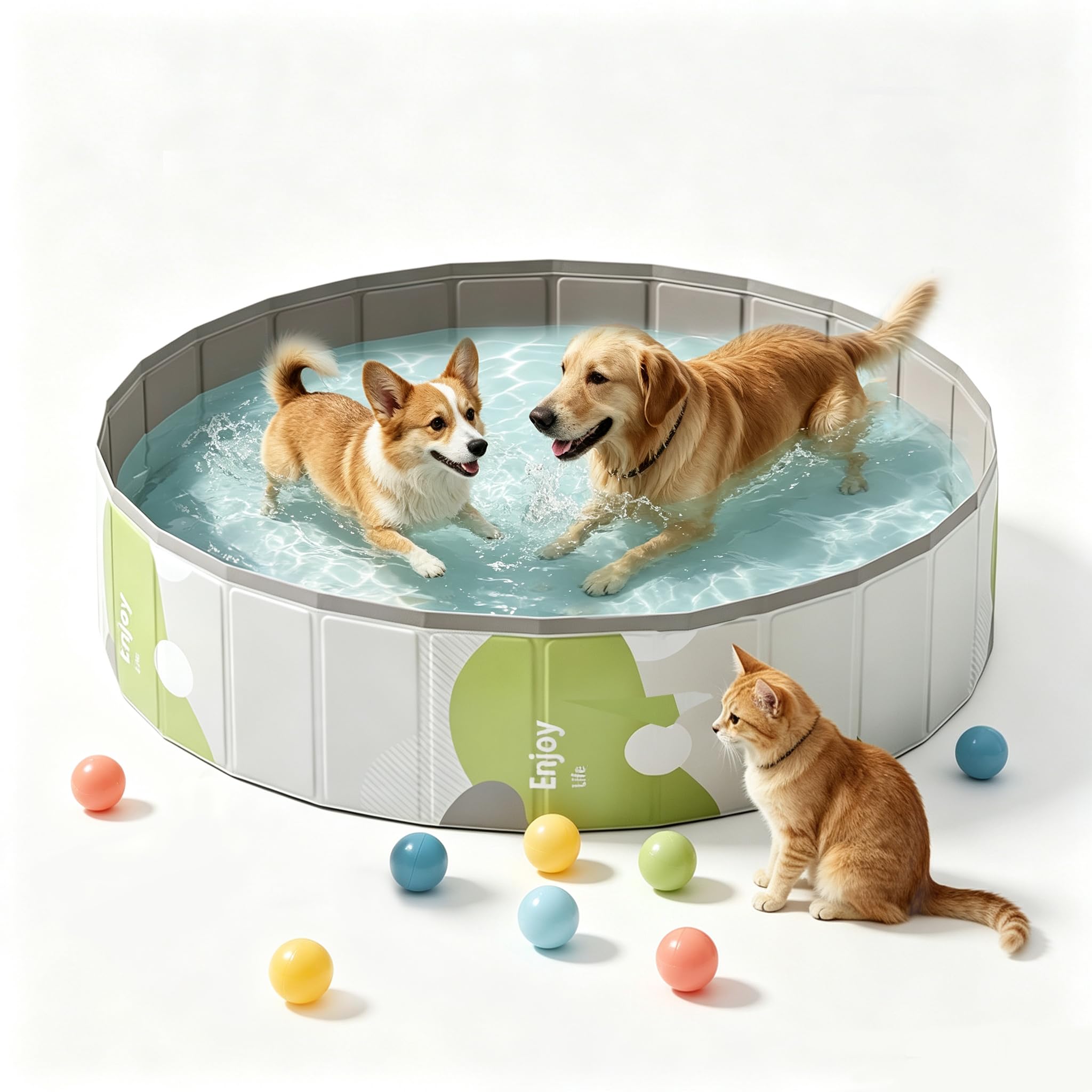 Dog Pool Foldable Dog Padding Pool Portable for Pets (120 * 30cm)
