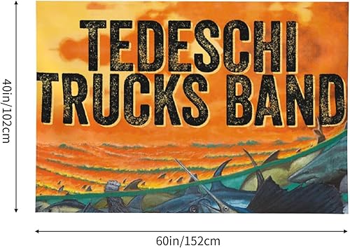 Miniatura 7 de KACKAR Tedeschi - Tapiz de música y camiones, arte estético, tapices para colgar en la pared para decoración del hogar dormitorio