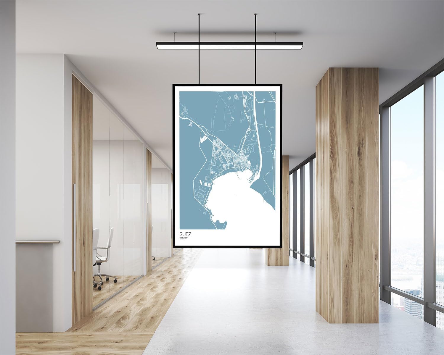 Modern Colored Hometown Poster of Suez Egypt 6 | 11x17 12x18 16x24 24x36 Unframed Wall Art | Minimalism City Traveler Print | Minimal Gift | Minimalist Home Office Decor