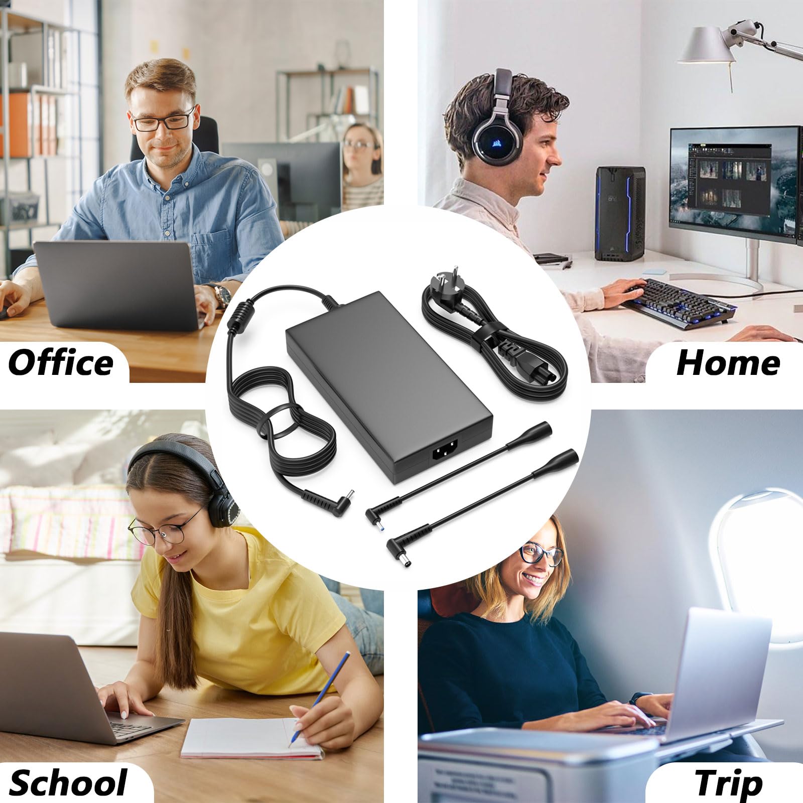 230W Laptop Netzteil Ladegerät für MSI GS66 GS65 GS76 GS75 WS65 WS66 WS75 | für MSI Stealth P65 P75 Creator A17-230P1A A12-230P1A Chicony Katana15 17 GF66 GF76 12th Pulse 15 16 17 GL66 GL76 Ladekabel
