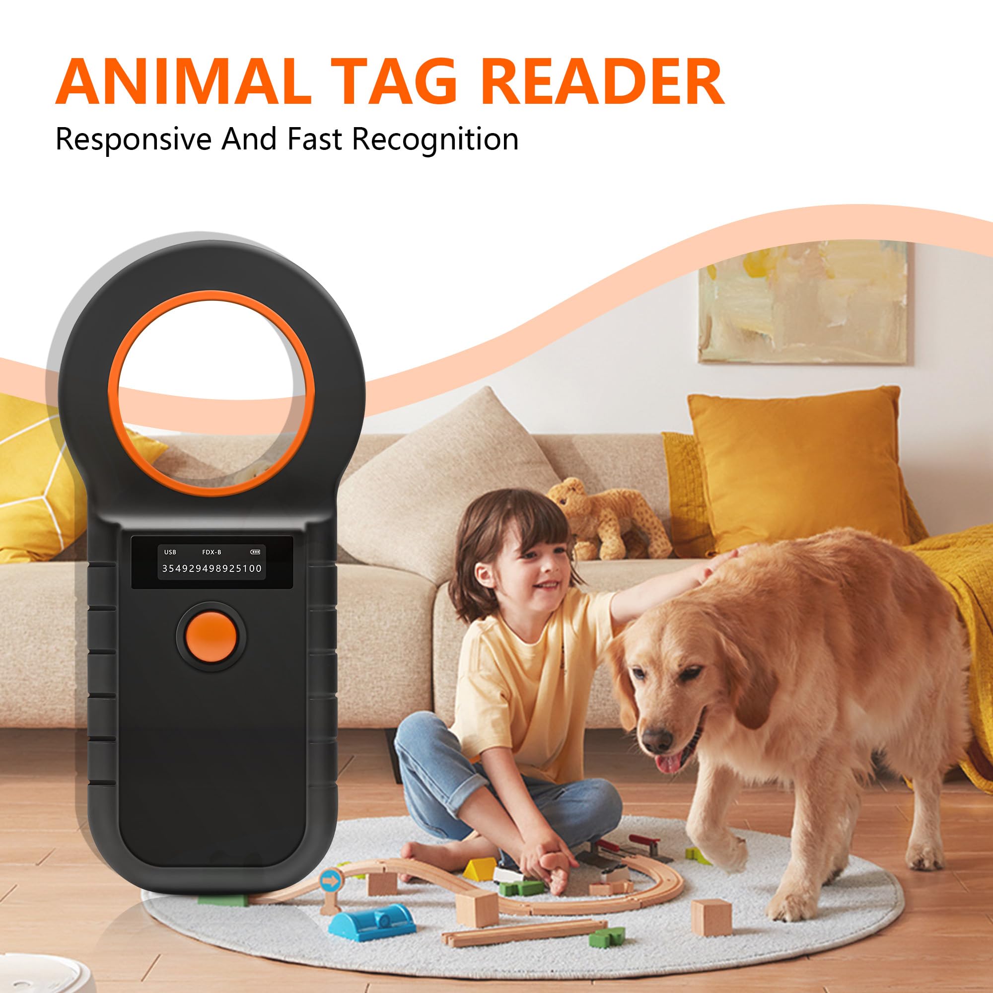 Haustier Mikrochip Scanner OLED Chiplesegerät für Hunde Wiederaufladbarer USB Tierchip lesegerät chip lesegerät Haustier chip ID Scanner für Haustiere
