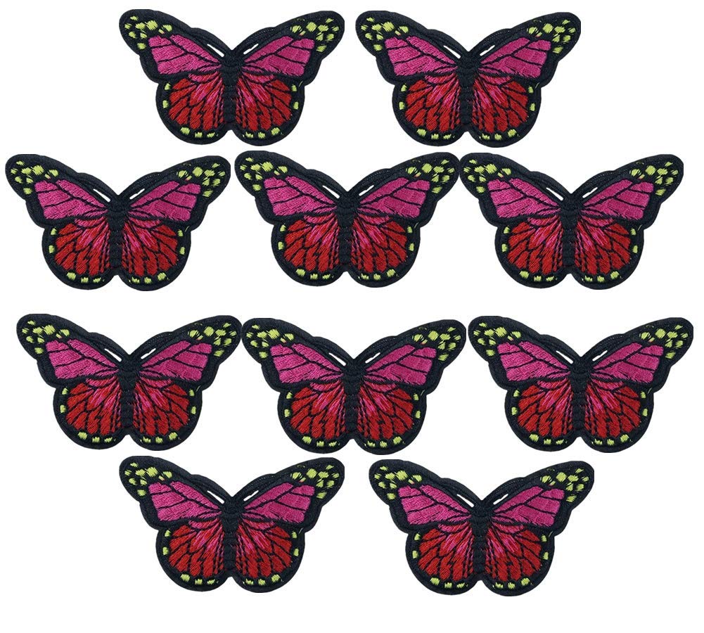 CABODYALS 10Pcs Butterfly Patches Sequin Butterfly Appliques