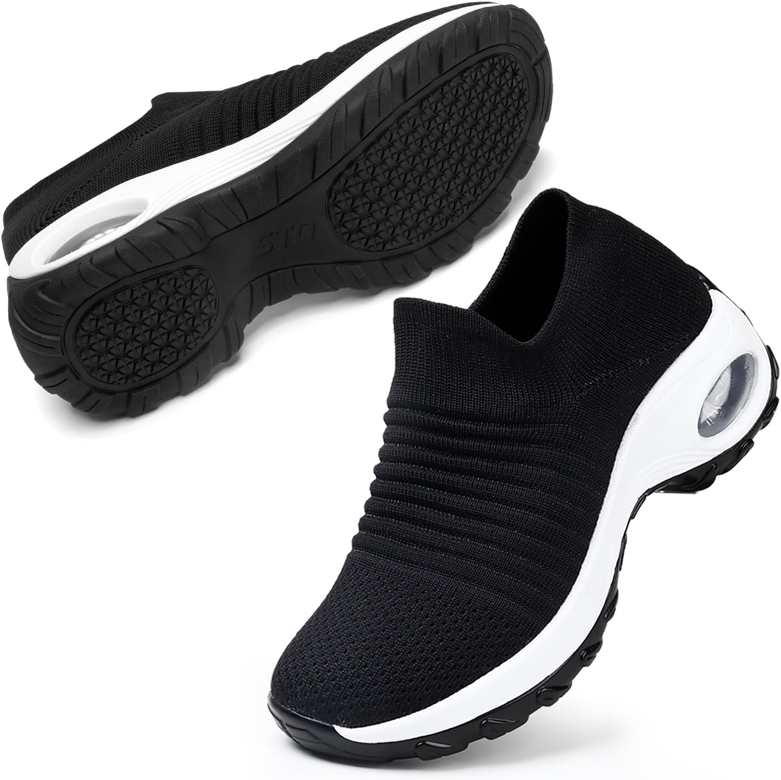 Slip on Womens Trainers with Arch Support Non Slip Work Shoes for Women Comfortable