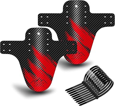 Bike Fender, MTB Mud Guard Front and Rear Compatible, Downhill Mountain Bike Mudguard Fits 20" 26" 27.5" 29 inch and Fat Bike
