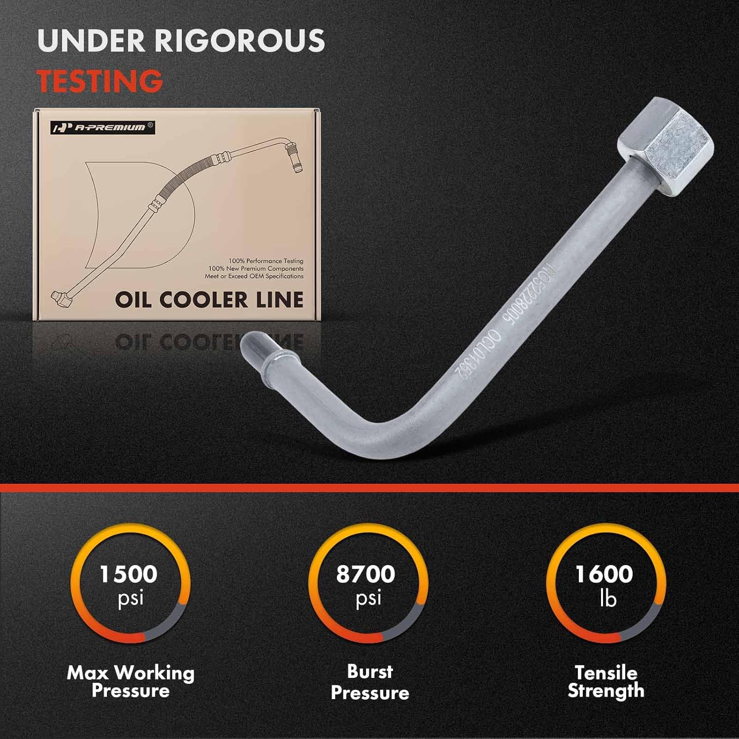 A-Premium Automatic Transmission Oil Cooler Line Hose Assembly Compatible with Jeep Grand Cherokee 1994-1997 V8 5.2L Inlet From Radiator