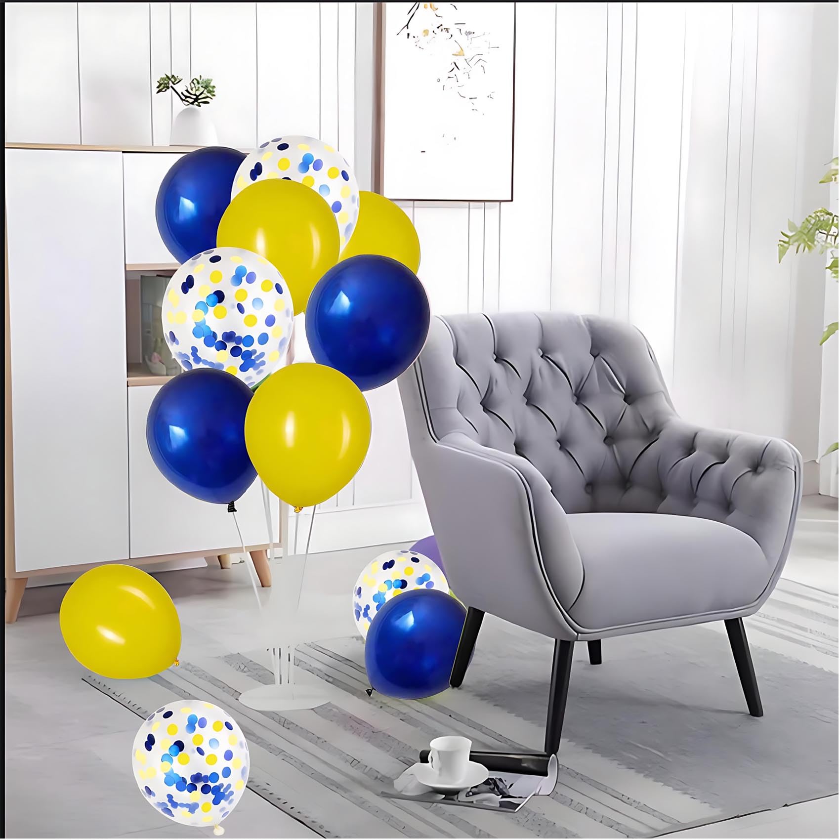 Juego De Globos De Color Azul Polvoriento, 60 Globos De Fiesta Azul