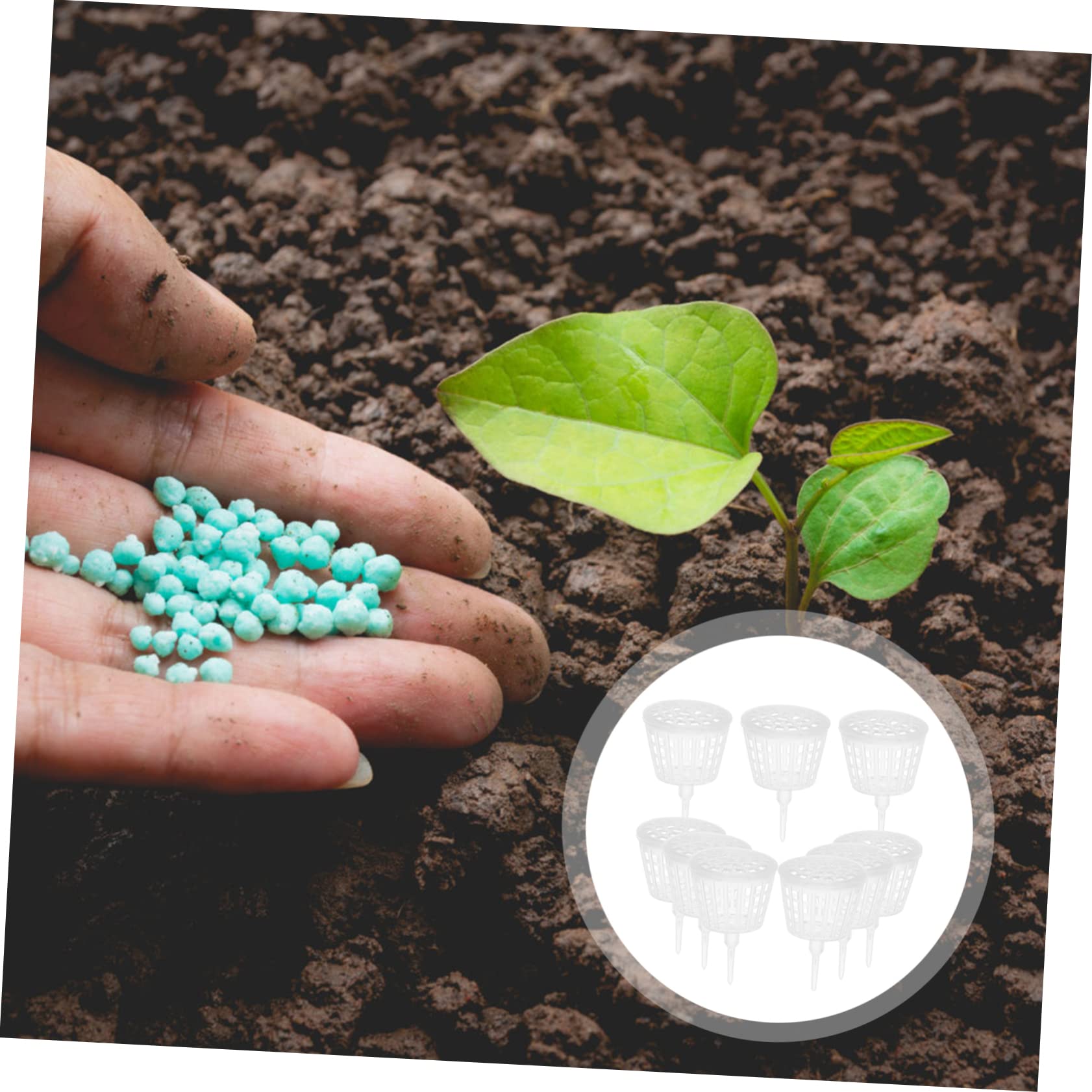 10 Cestelli Fertilizzante Con Coperchio Per Piante Bonsai E Orchidee - 3 Misure (2.8x5cm, 4x6cm, 5x8cm) - 6