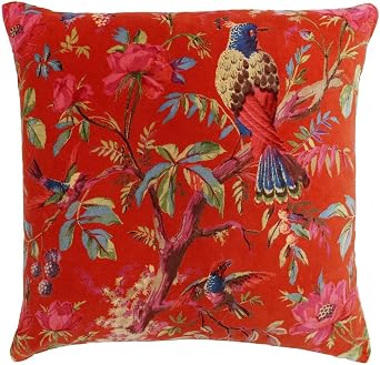 Riva Paoletti Paradise Square Cushion Cover 20 x 20in Orange