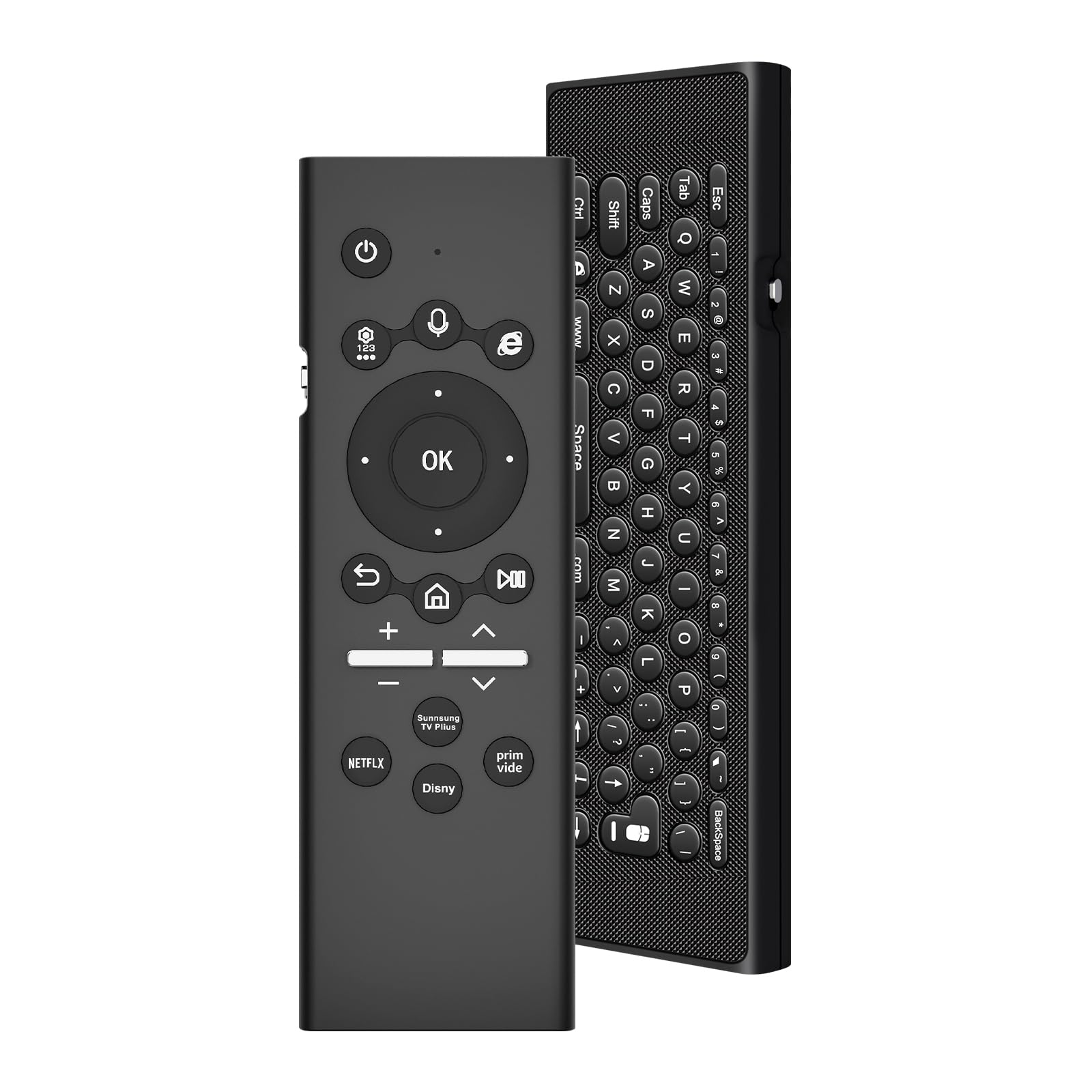 Mando Universal Sustituto para Samsung Smart TV con Teclado Iluminado y Control de Voz - Compatible con Todos los Mandos de Voz para TV Samsung (Series 2019-2024)