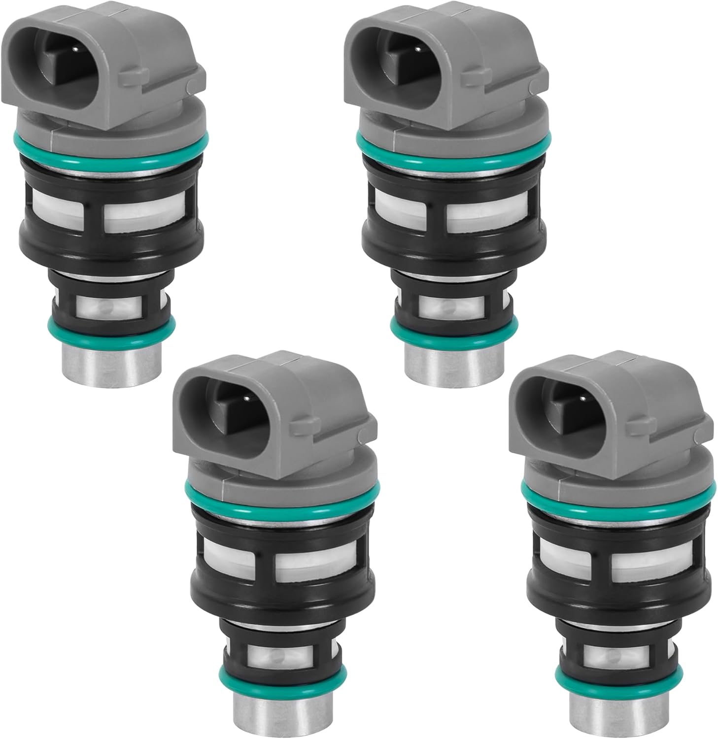 Fuel Injector Set of 4 - Compatible with 1994-1996 Buick, 1994-1997 Chevy Cavalier, S10, GMC Sonoma, Isuzu, Pontiac, Oldsmobile - Replaces 17113124, 17113197