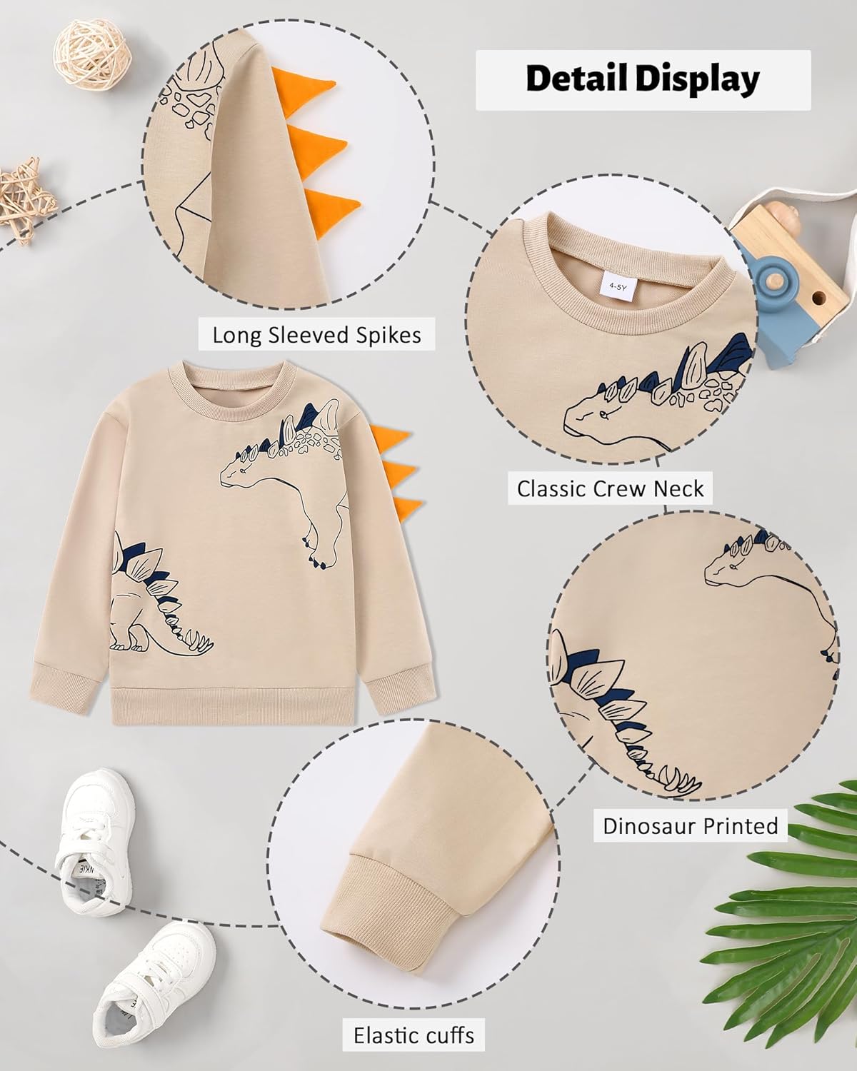 Toddler Boy Clothes Fall Winter Outfit Long Sleeve Animal Printed Top and Pants Set 2 Piece Sweatsuit 2-7Y - Image 2