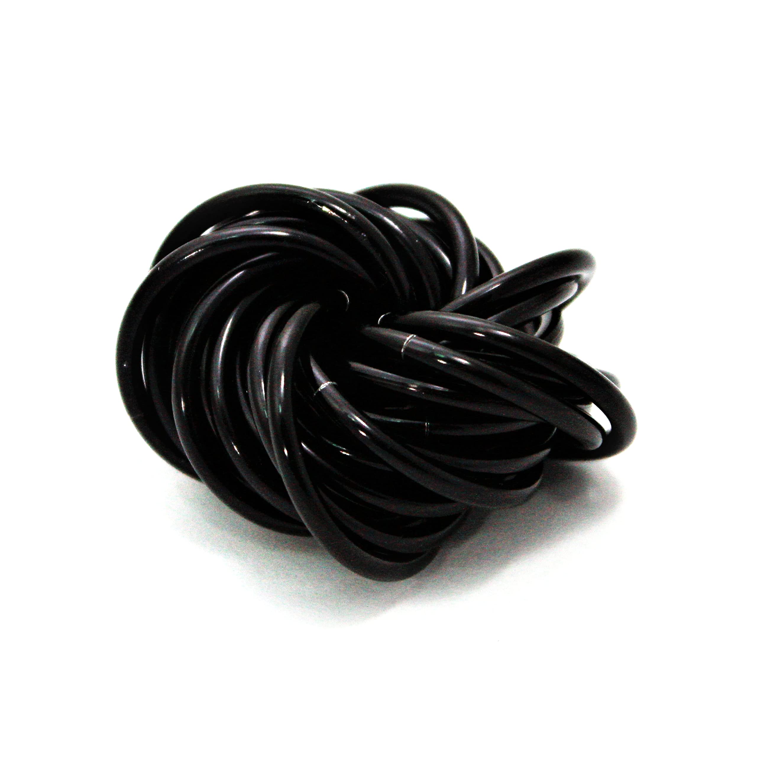 Möbii Fidget Ball (Solid Color): Quiet Mobius ADHD Anxiety Stim Stress Relief Toy Tool for Home Travel Office or Desk (Medium, Full, Onyx)