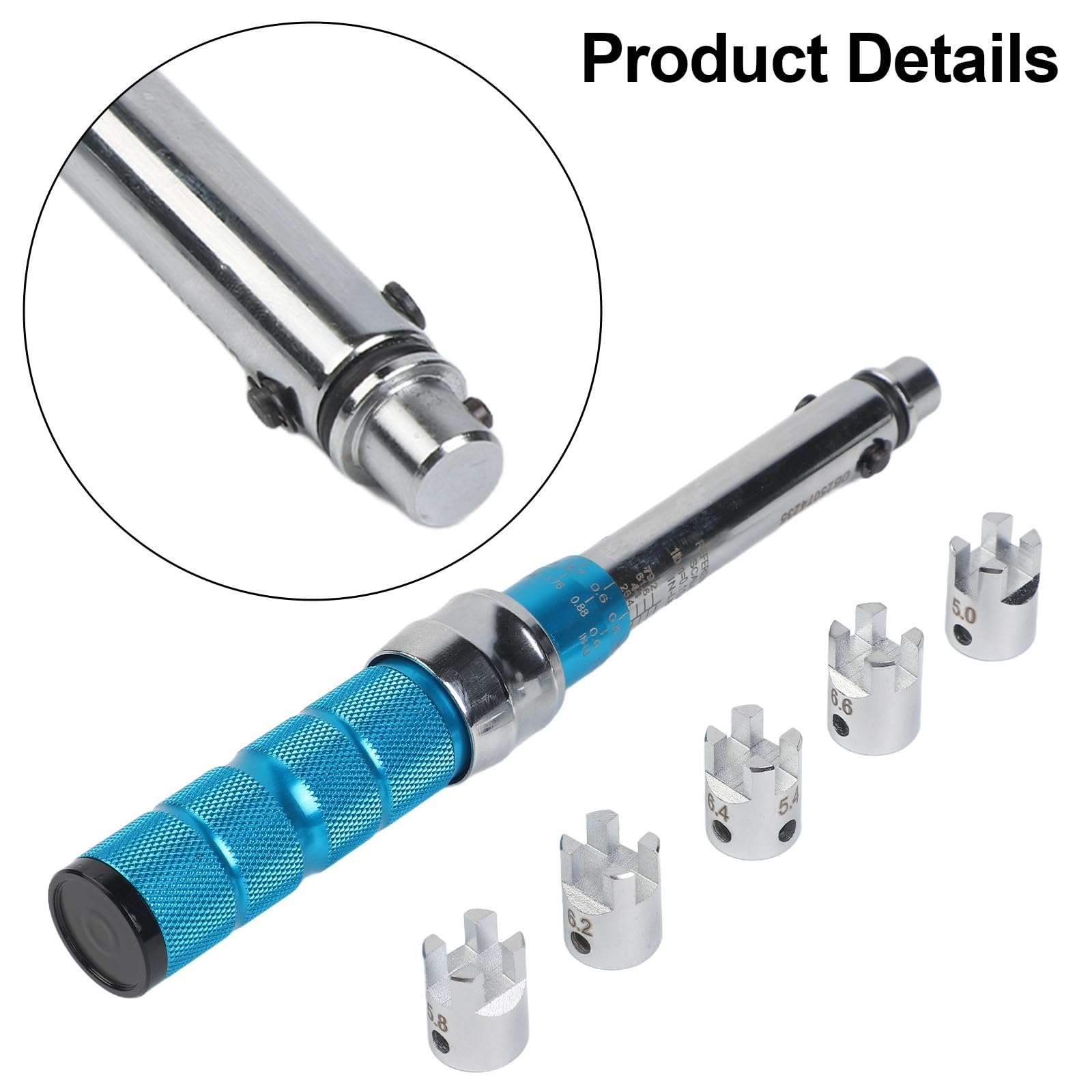 Llave dinamométrica de aluminio para radios de 2 a 10 Nm, herramienta de precisión con 10 cabezales para ruedas de motocicleta y moto de cross