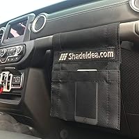 Vista 7 de Shadeidea - Parasol para Jeep Wrangler JL Unlimited (2018-2023) de 2 puertas y 4 puertas frontales, pantalla de malla negra para parasol JLU SAHARA