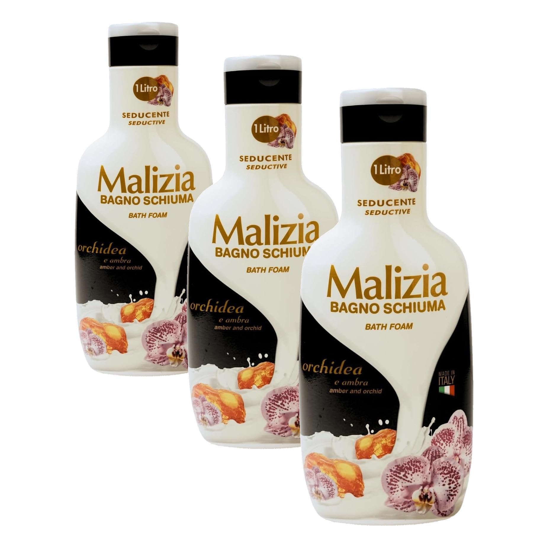 Malizia Duş Jeli Amber ve Orkide 1000 ml (3 paketi)