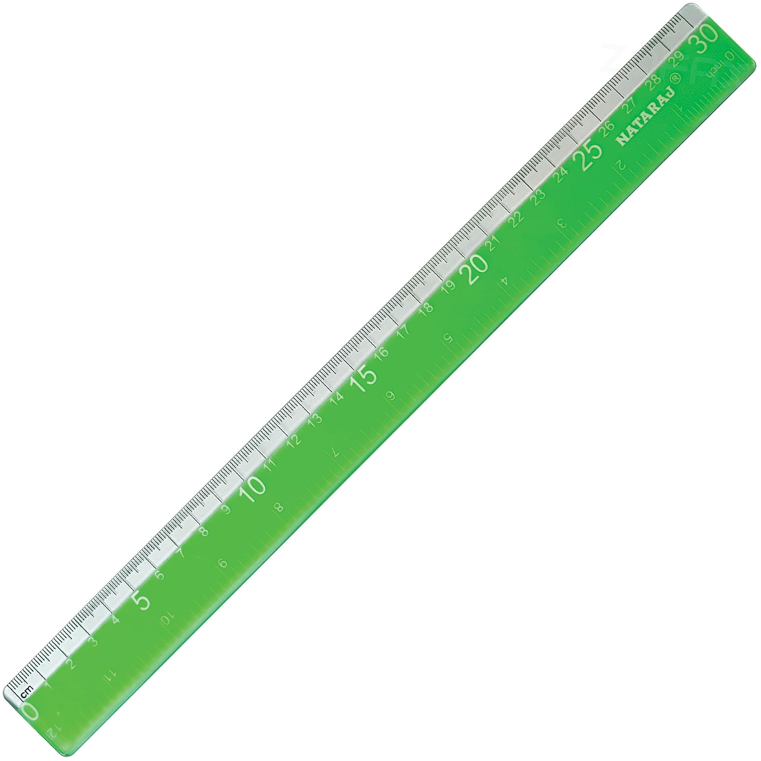 NatNeo 30cm 12inch Rulers, Multipack, Pack of 10, Transparent Coloured Plastic Rulers - Image 4
