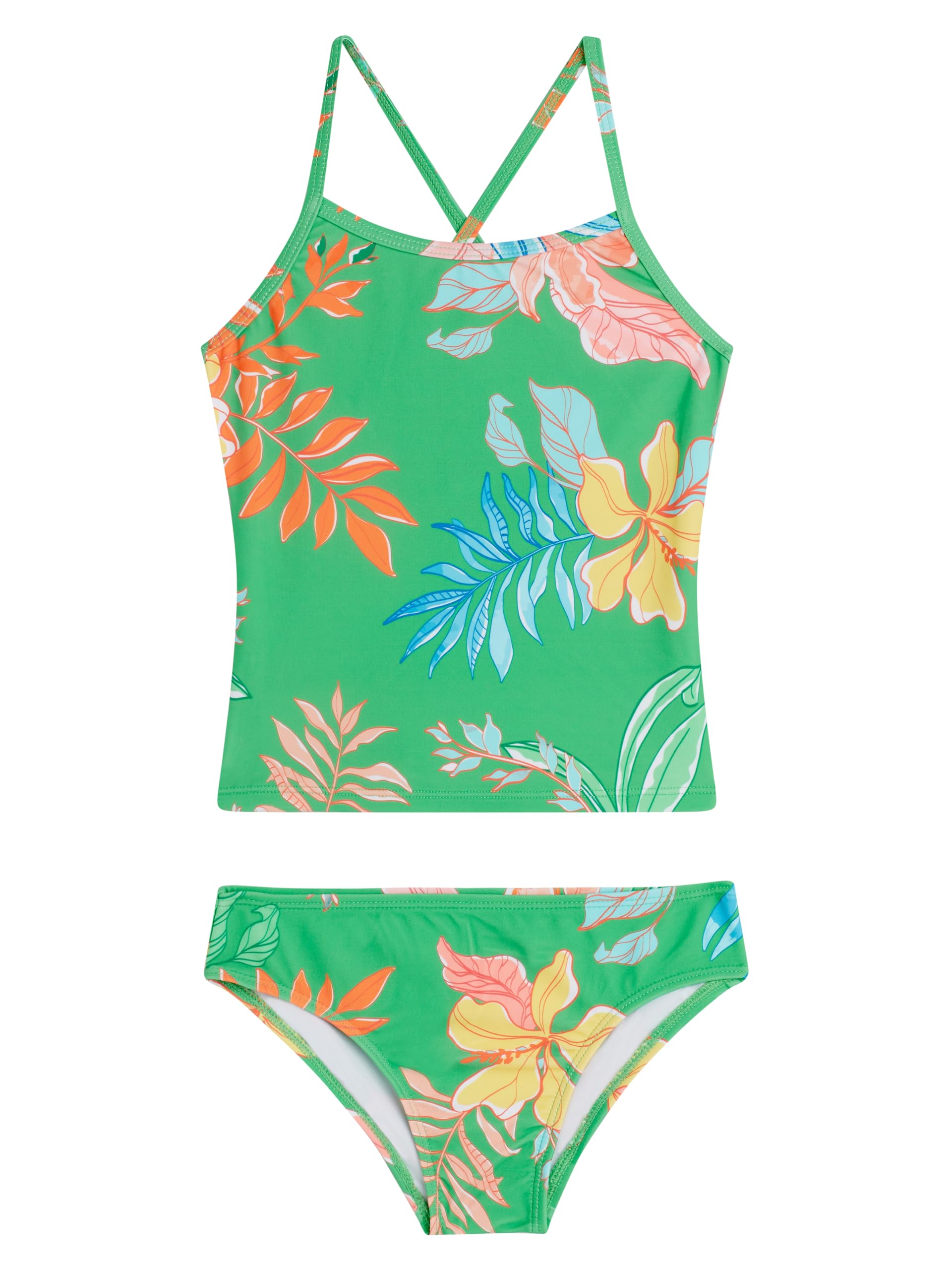 Kanu Surf Girls' Melanie Beach Sport 2-Piece UPF 50+ Banded Tankini