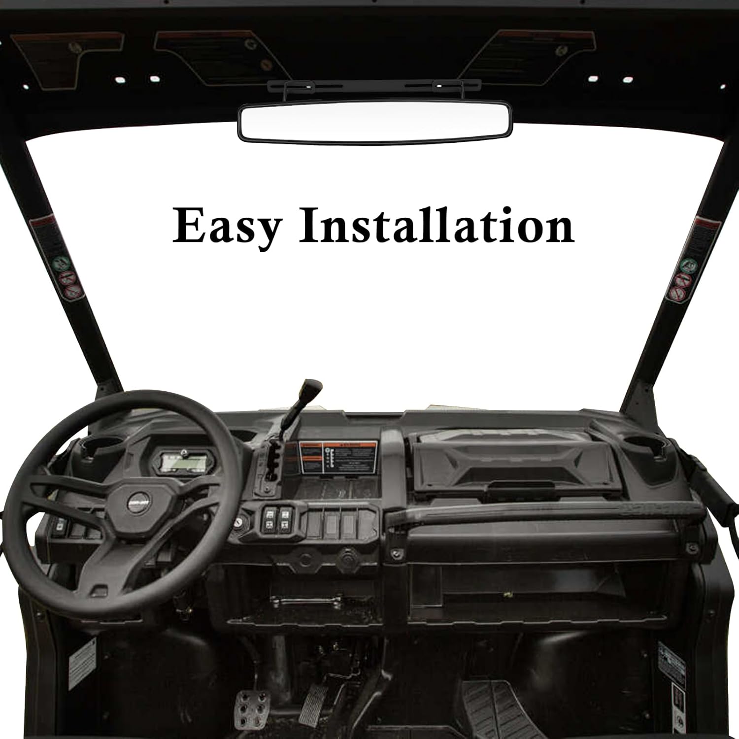 Mofun UTV Rear View Center Mirror with Bracket Compatible with Can-Am Defender HD5 HD8 HD10 2016-2025