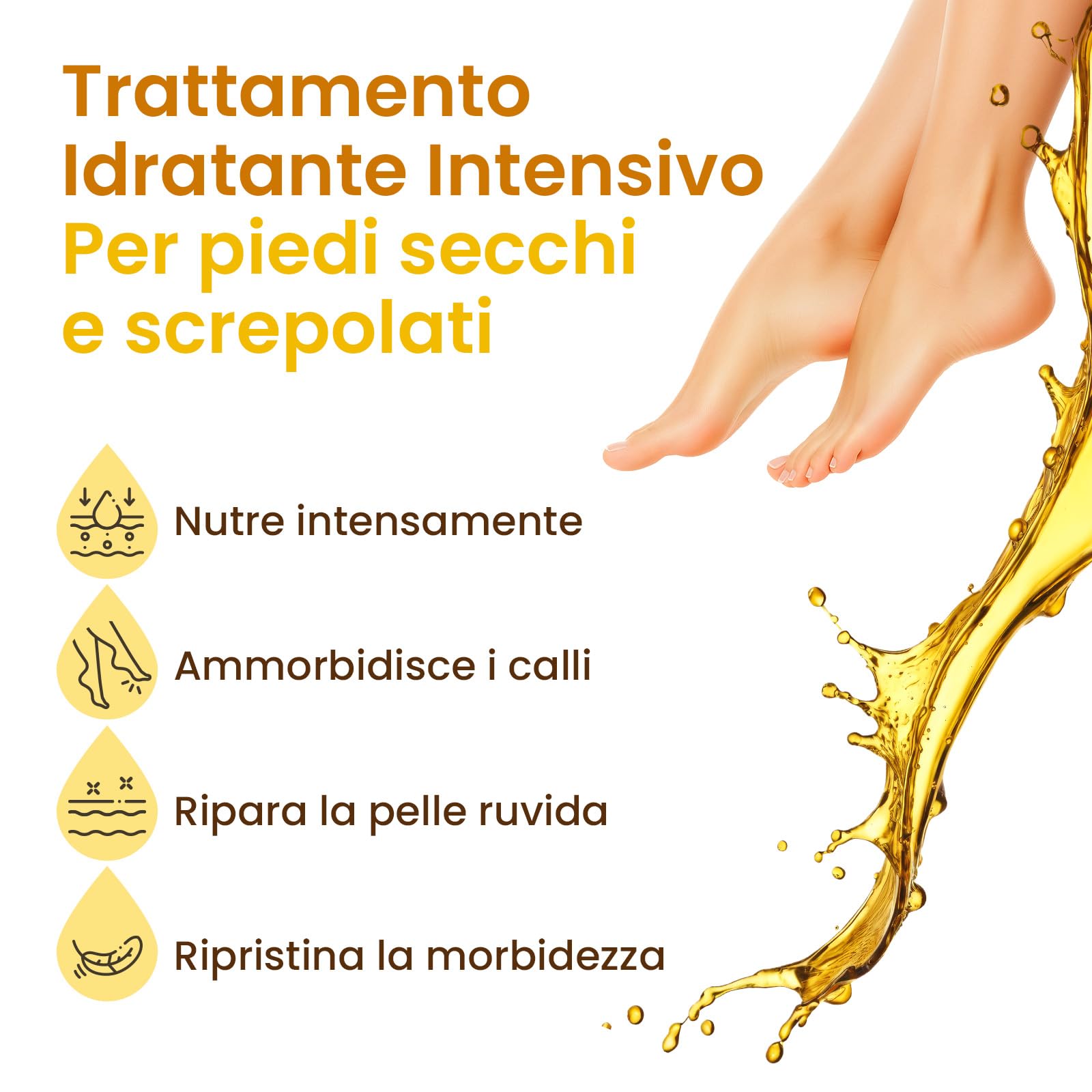 Maschera per Piedi Idratante, Cura per Talloni Screpolati con Burro di Karité, Olio di Jojoba e Vitamina E, Maschera Piedi Secchi Screpolati, (6 Paia)