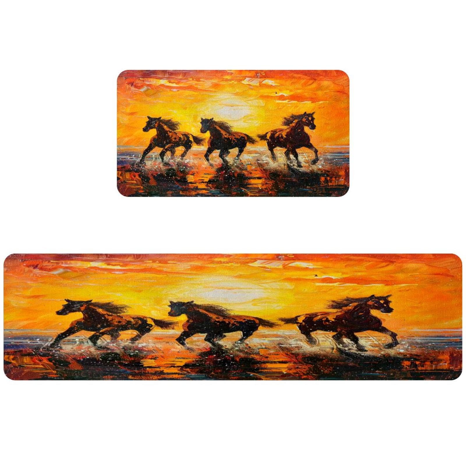 Tapis de cuisine cheval sur la mer pour sublimer la buanderie