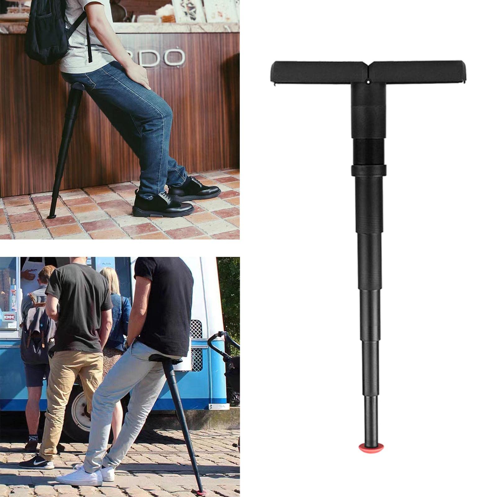 Sedia pieghevole da viaggio all'aperto Sedia portatile Bastone da passeggio per bastone da passeggio line up
