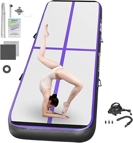 Fbsport - Colchonetas inflables de entrenamiento de 4 pulgadas de grosor, pistas de gimnasia para uso en el hogar, animadoras, yoga, entrenamiento o