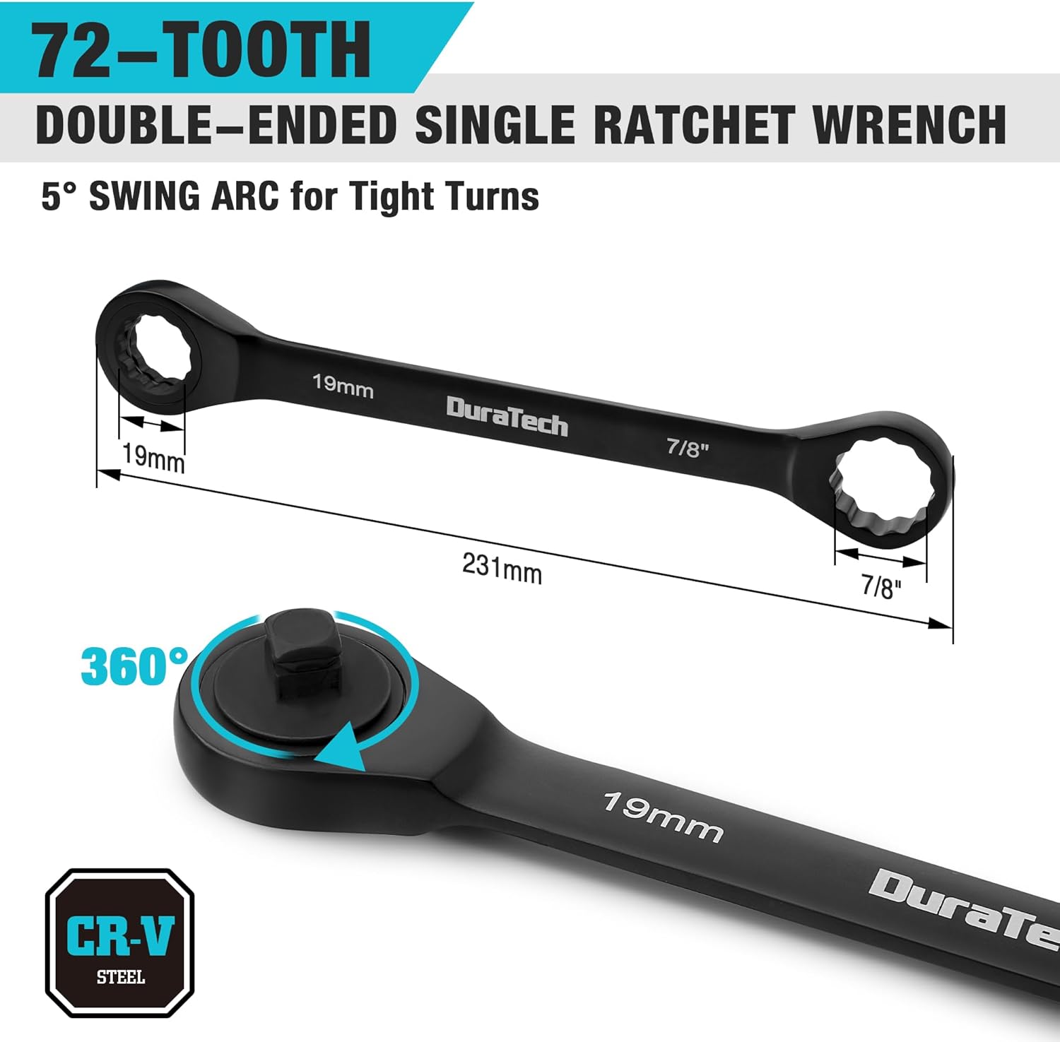 DURATECH 15-Piece Universal Ratcheting Serpentine Belt Tool Set, Belt Tensioner Tool Kit with Blackening Treatment for Installing and Removing Pulleys and Belts