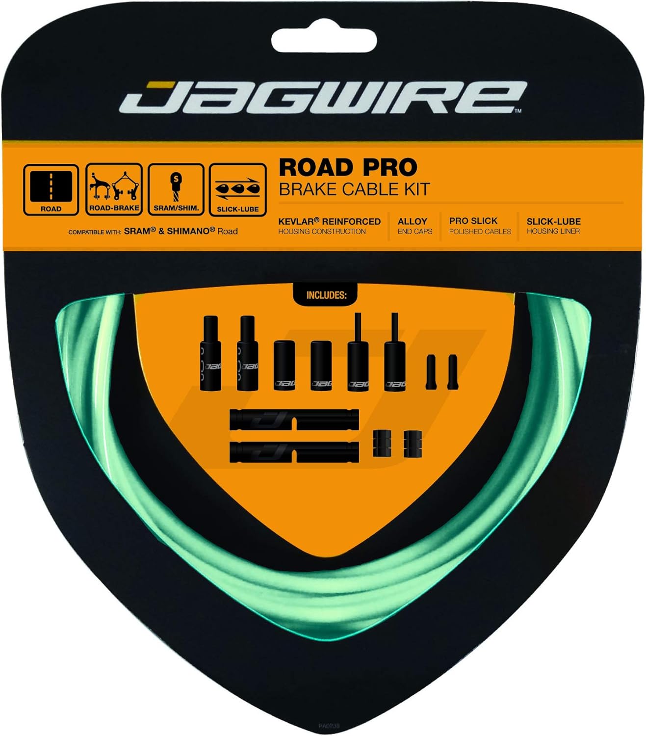Jagwire PCK208 Pro Road Brake Cable Kit, Bianchi Celeste, Shimano/SRAM