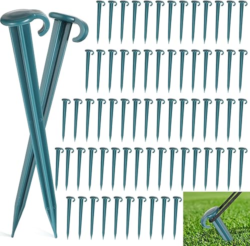 Estacas de plástico inflables de 7 pulgadas para patio, estacas de plástico resistentes para tienda de campaña, suelo de jardín, estacas de repuesto