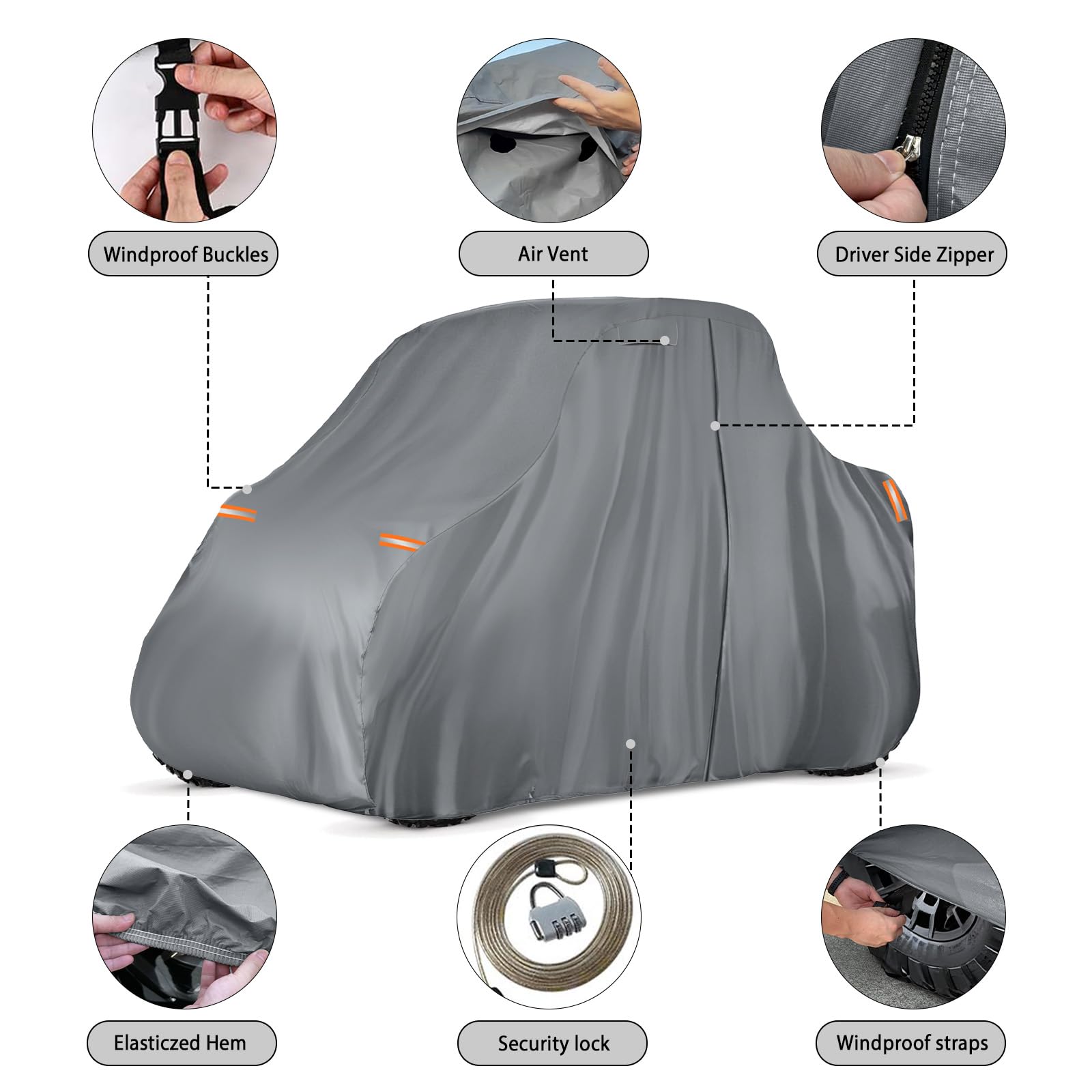 Funda para Moto UTV Impermeable para 2021-2026 Yamaha Wolverine RMAX2 1000 RMAX4 1000 Compact 2018-2026 Wolverine X2/X4(850 & 1000cc Models), Funda Moto Exterior Resistente a la Intemperie