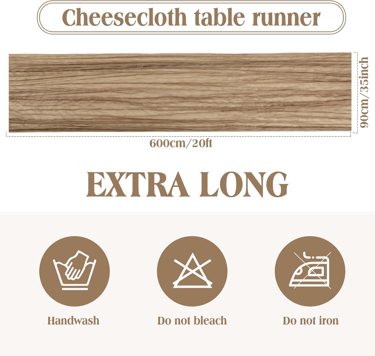 LemonRoad 4 Pcs 20ft Cheesecloth Table Runners Extra Long Boho Rustic Gauze Fabric Cheese Cloth Runner for Wedding Decorations Baby Shower Party Supplies Boho Table Bridal Shower Decor (Nude)