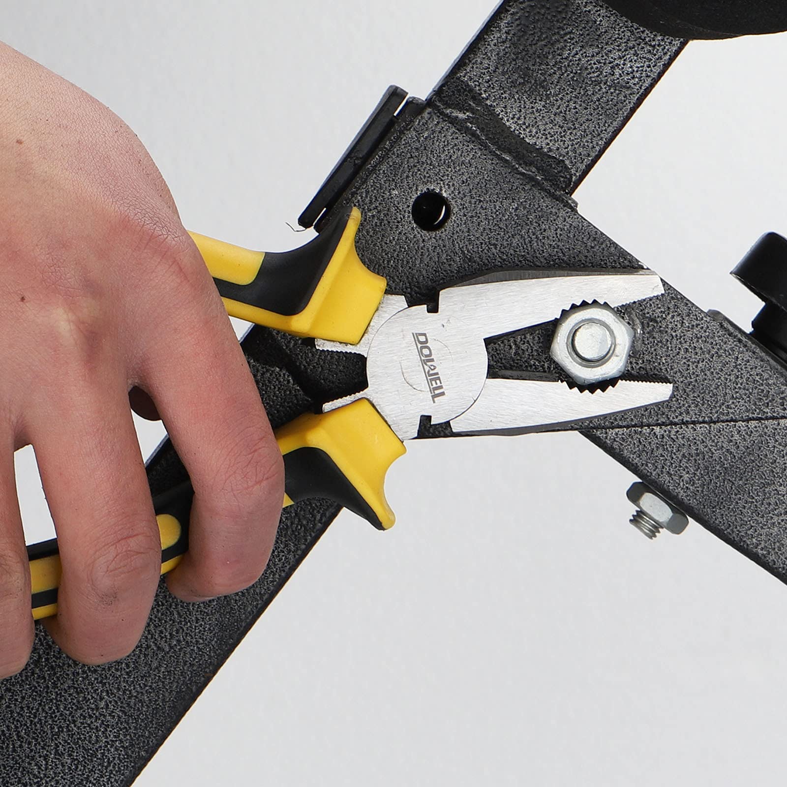 DOWELL Pinze di combinazione di Lineman con Cutter 6 pollici Heavy Duty Nickel Chromium Steel Costruzione e maniglia professionale