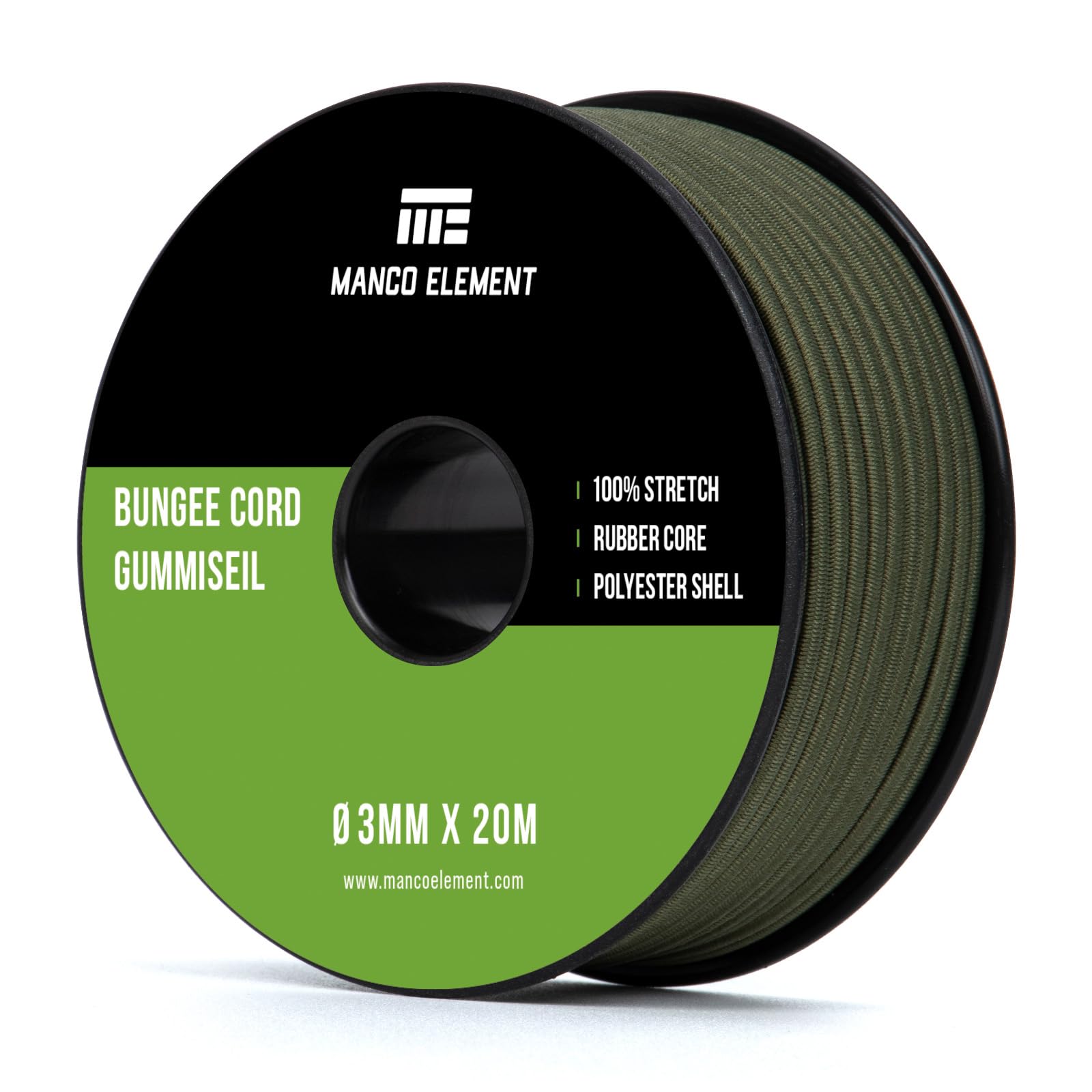 Manco Element Bungee Cord 3mm x 20m Elastic Rope Cord Shock Cord