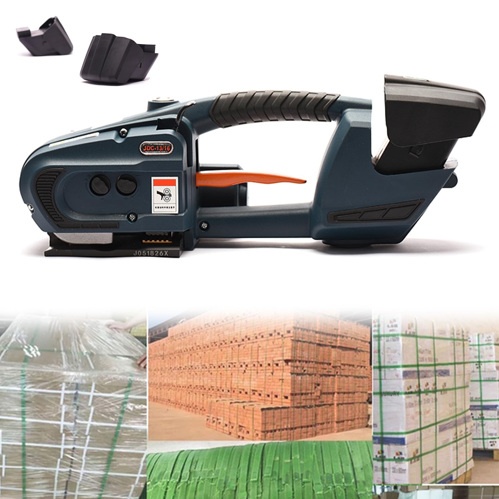 Reggiatrice elettrica - Strumento automatico per fasciatura per imballaggi in plastica, tenditore e pressa per pressa, soluzione di reggiatura efficiente per operazioni di imballaggio