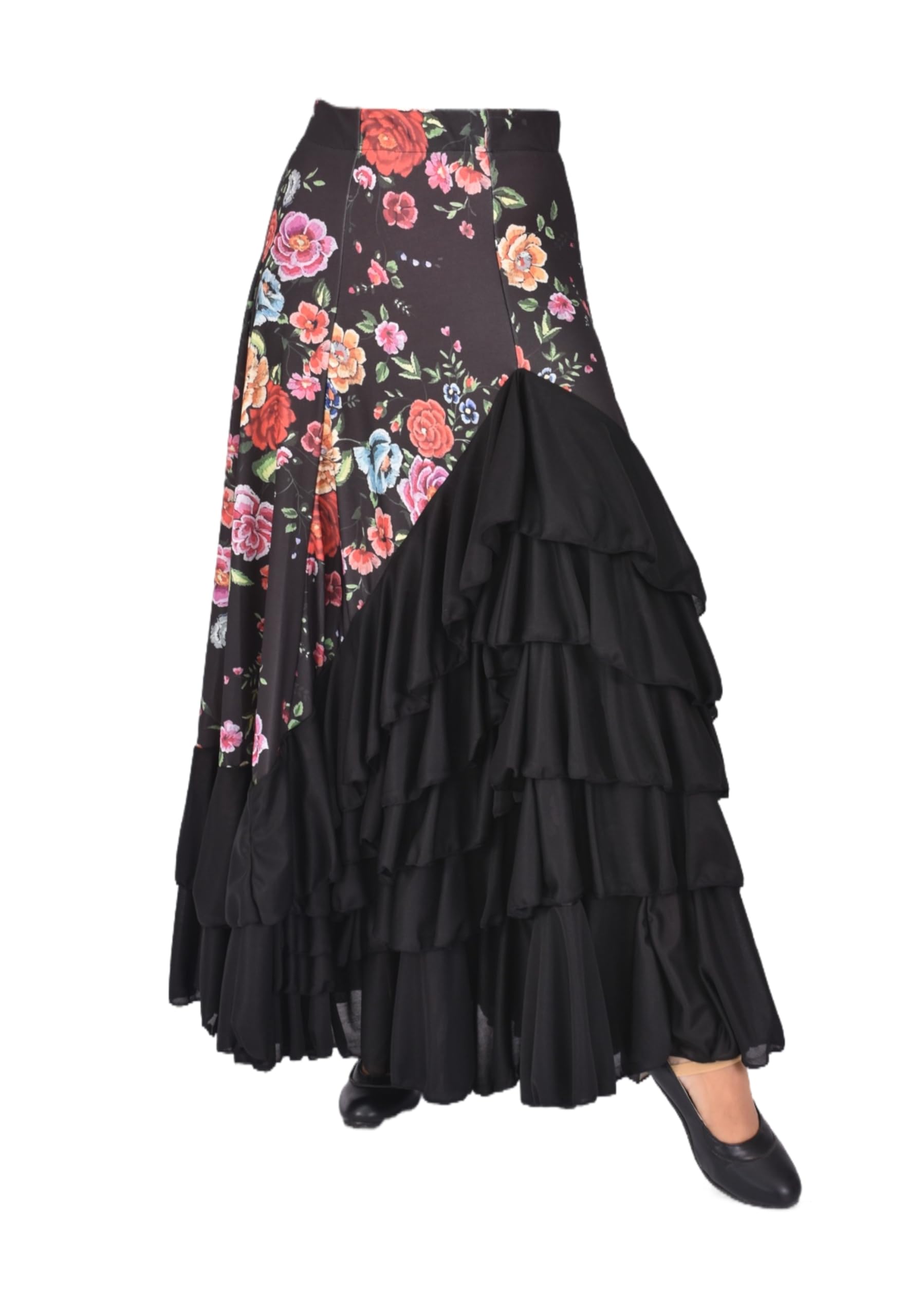 Falda Flamenca Mujer con 5 Volantes – Mucho Vuelo y Caída Espectacular – Ligera, Cómoda y Ideal para Baile, Ensayo o Escenario — view 9