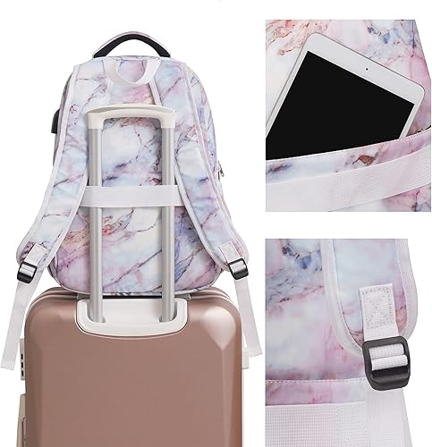 Miniatura 9 de Mochila para mujer de 15.6 pulgadas, mochila escolar universitaria para niña, Portátil