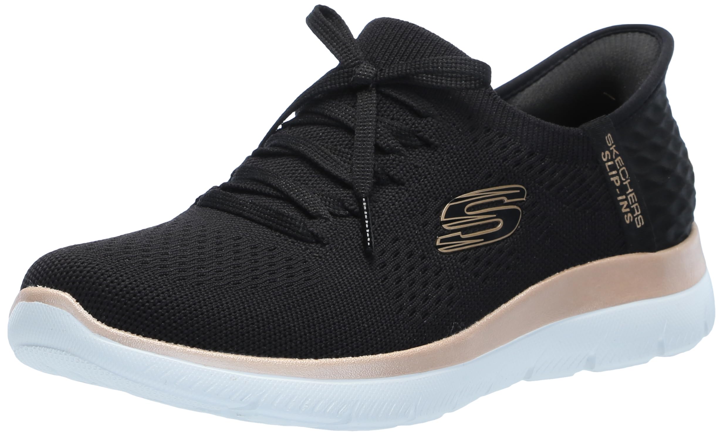 Skechers Summits - Tenis de noche con clase para mujer, manos libres, sin cordones