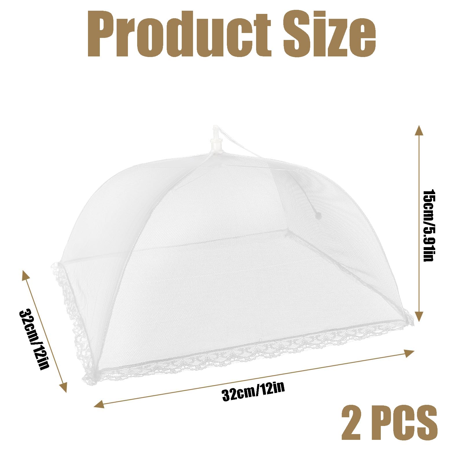Cubierta de Malla para Alimentos,2 PCS Plegable Protector Transpirable contra Moscas para Mesa Fruta Picnic Mosquitera Comida Cubierta Protectora Reutilizable para Barbacoa Cocina