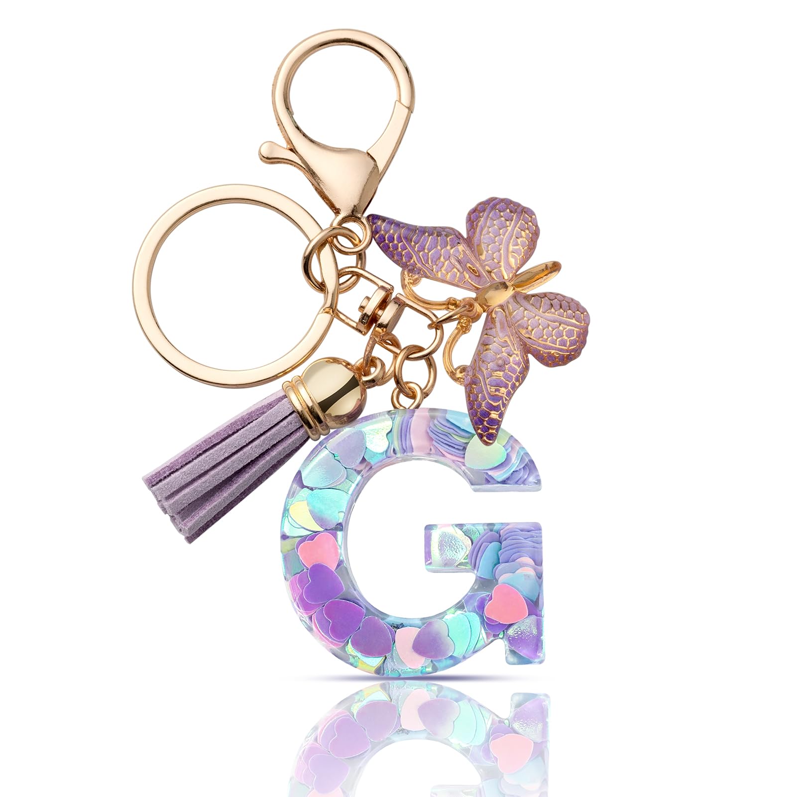 CHUQING Schlüsselanhänger Buchstabe Mädchen Schlüsselanhänger mit Anfangsbuchstaben Anhänger Schlüssel Letter Keychain für Frauen Damen