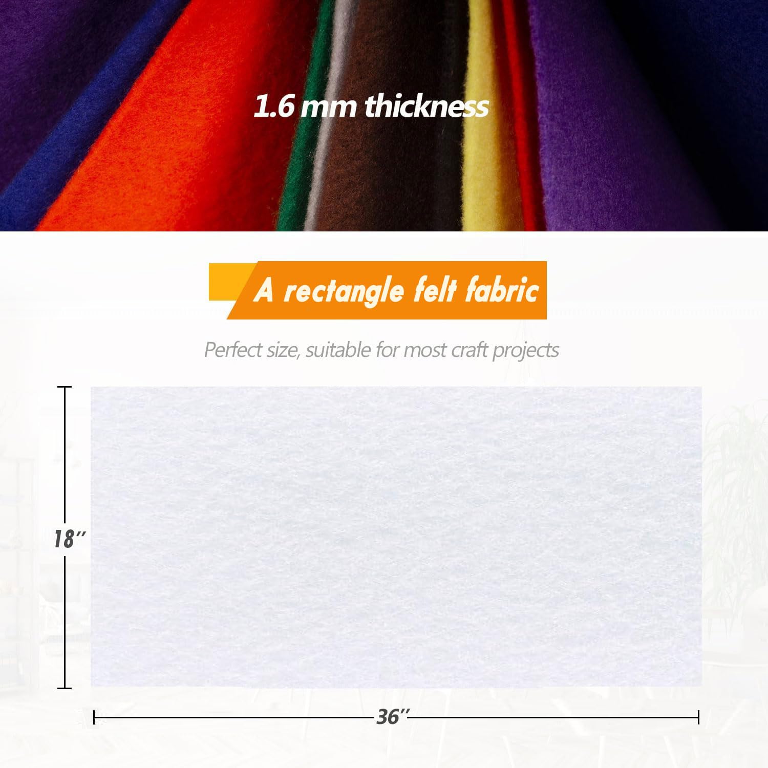 Tela de fieltro verde esmeralda, 1,6 mm de grosor, 91,4 x 45,7 cm, cuadrada, flexible, fieltro para manualidades, hojas de fieltro suaves y duraderas para bricolaje, cojín de costura, suministros de